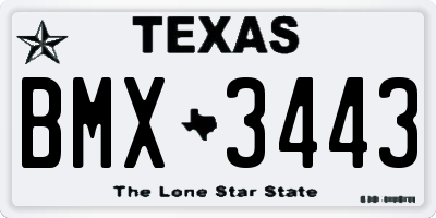 TX license plate BMX3443