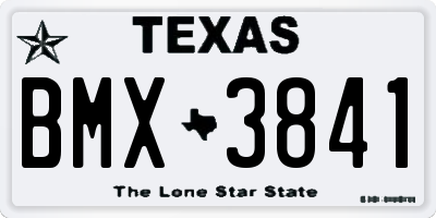 TX license plate BMX3841
