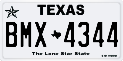 TX license plate BMX4344