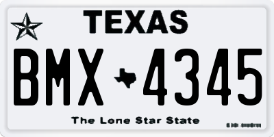 TX license plate BMX4345