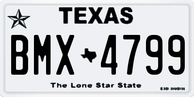 TX license plate BMX4799