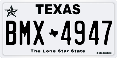 TX license plate BMX4947