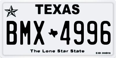TX license plate BMX4996