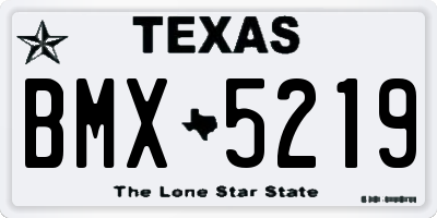 TX license plate BMX5219