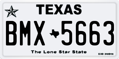 TX license plate BMX5663