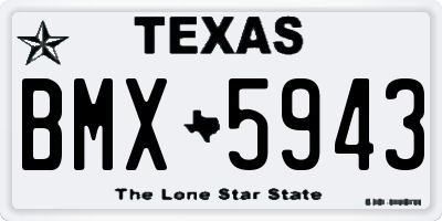 TX license plate BMX5943