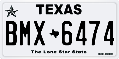 TX license plate BMX6474