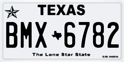 TX license plate BMX6782