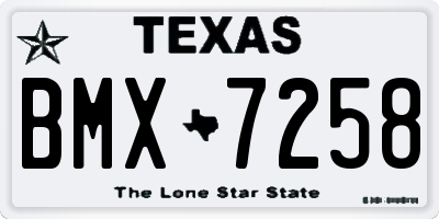 TX license plate BMX7258
