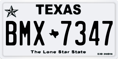 TX license plate BMX7347