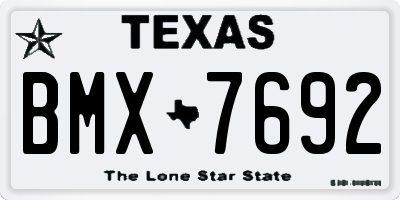 TX license plate BMX7692