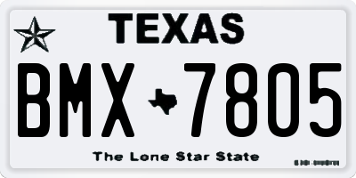TX license plate BMX7805