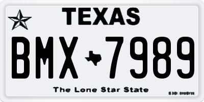 TX license plate BMX7989