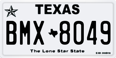 TX license plate BMX8049