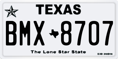 TX license plate BMX8707