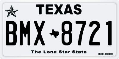 TX license plate BMX8721