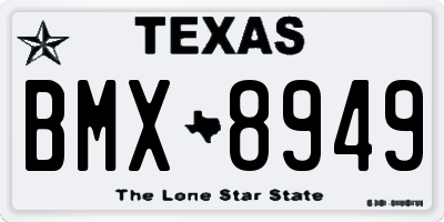 TX license plate BMX8949