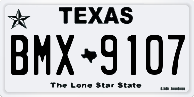 TX license plate BMX9107