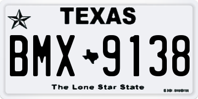 TX license plate BMX9138