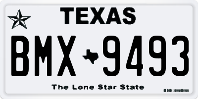TX license plate BMX9493