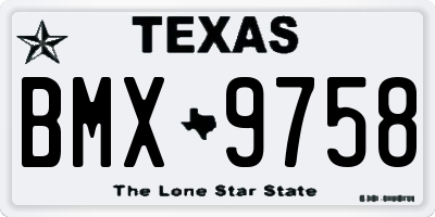 TX license plate BMX9758