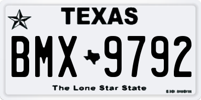 TX license plate BMX9792