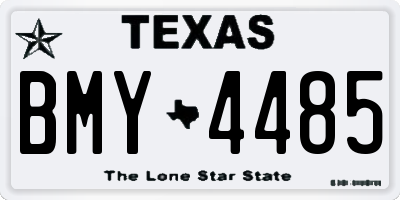 TX license plate BMY4485