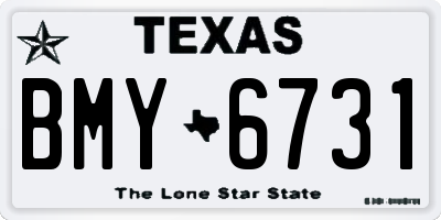 TX license plate BMY6731