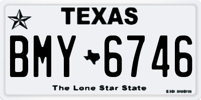 TX license plate BMY6746