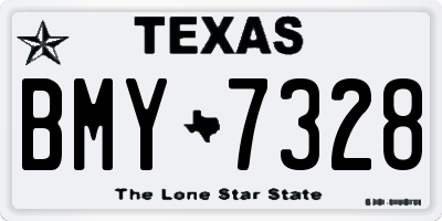 TX license plate BMY7328