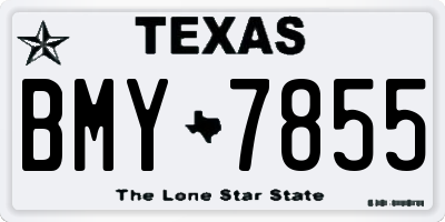 TX license plate BMY7855