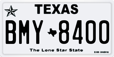 TX license plate BMY8400