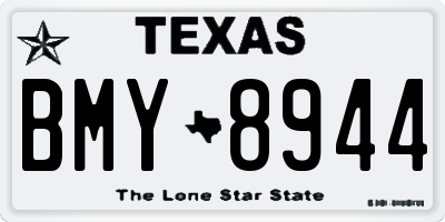 TX license plate BMY8944