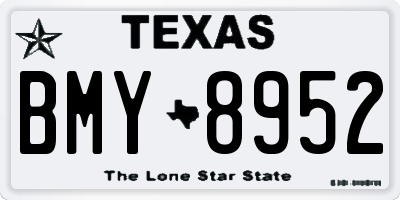 TX license plate BMY8952