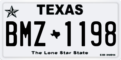 TX license plate BMZ1198