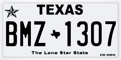 TX license plate BMZ1307