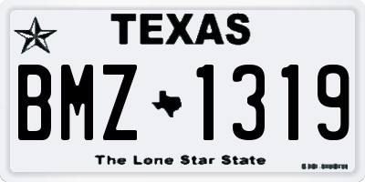 TX license plate BMZ1319