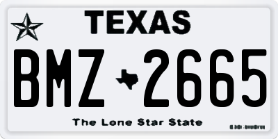 TX license plate BMZ2665