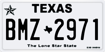 TX license plate BMZ2971