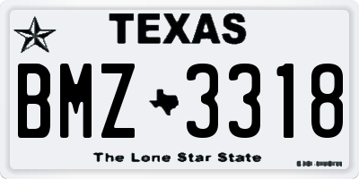 TX license plate BMZ3318