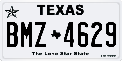 TX license plate BMZ4629