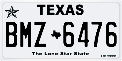 TX license plate BMZ6476