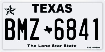 TX license plate BMZ6841