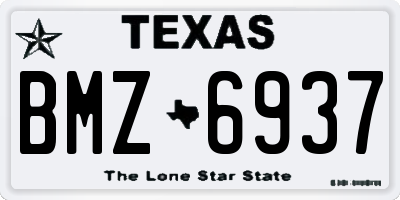 TX license plate BMZ6937