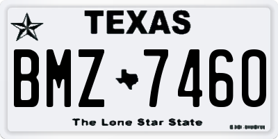 TX license plate BMZ7460