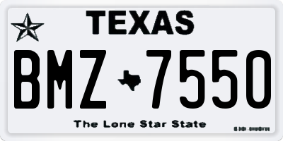 TX license plate BMZ7550