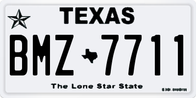 TX license plate BMZ7711
