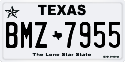 TX license plate BMZ7955