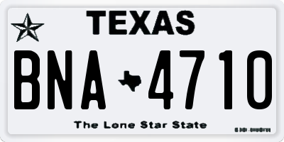 TX license plate BNA4710