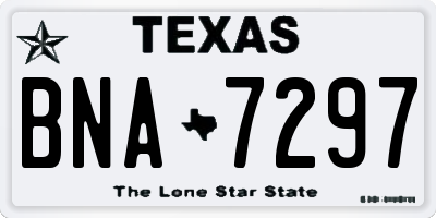 TX license plate BNA7297